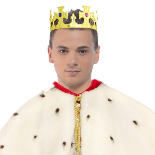 Young man in the royal costume. Isolated on white background