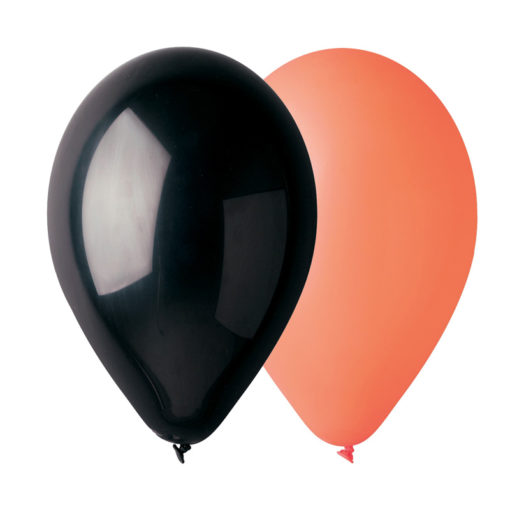 sachet-50-ballons-orange-noir
