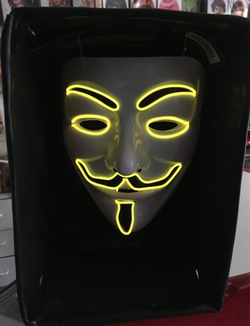 masque anonymous lumineux
