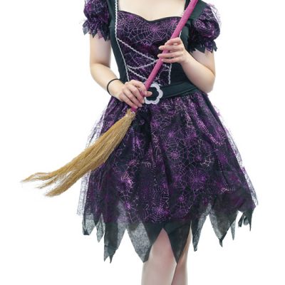 deguisement sorcière courte violette