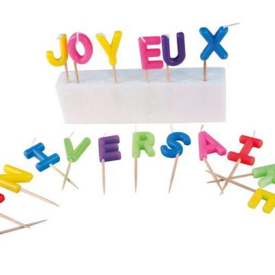 bougie lettres J-A