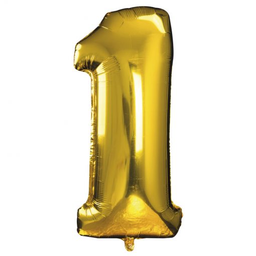 ballon chiffre 1 or